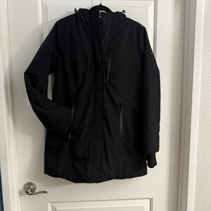 Sebby Collection Men's Black Hooded Work Wear Jacket Medium